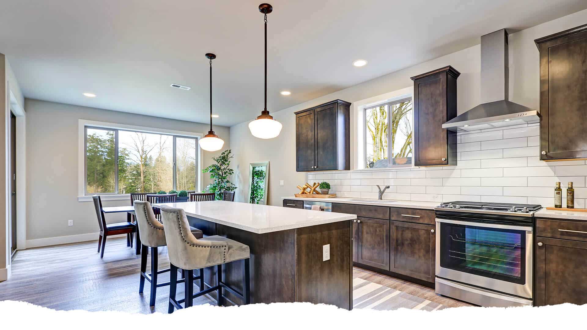 Interior of a refinished kitchen